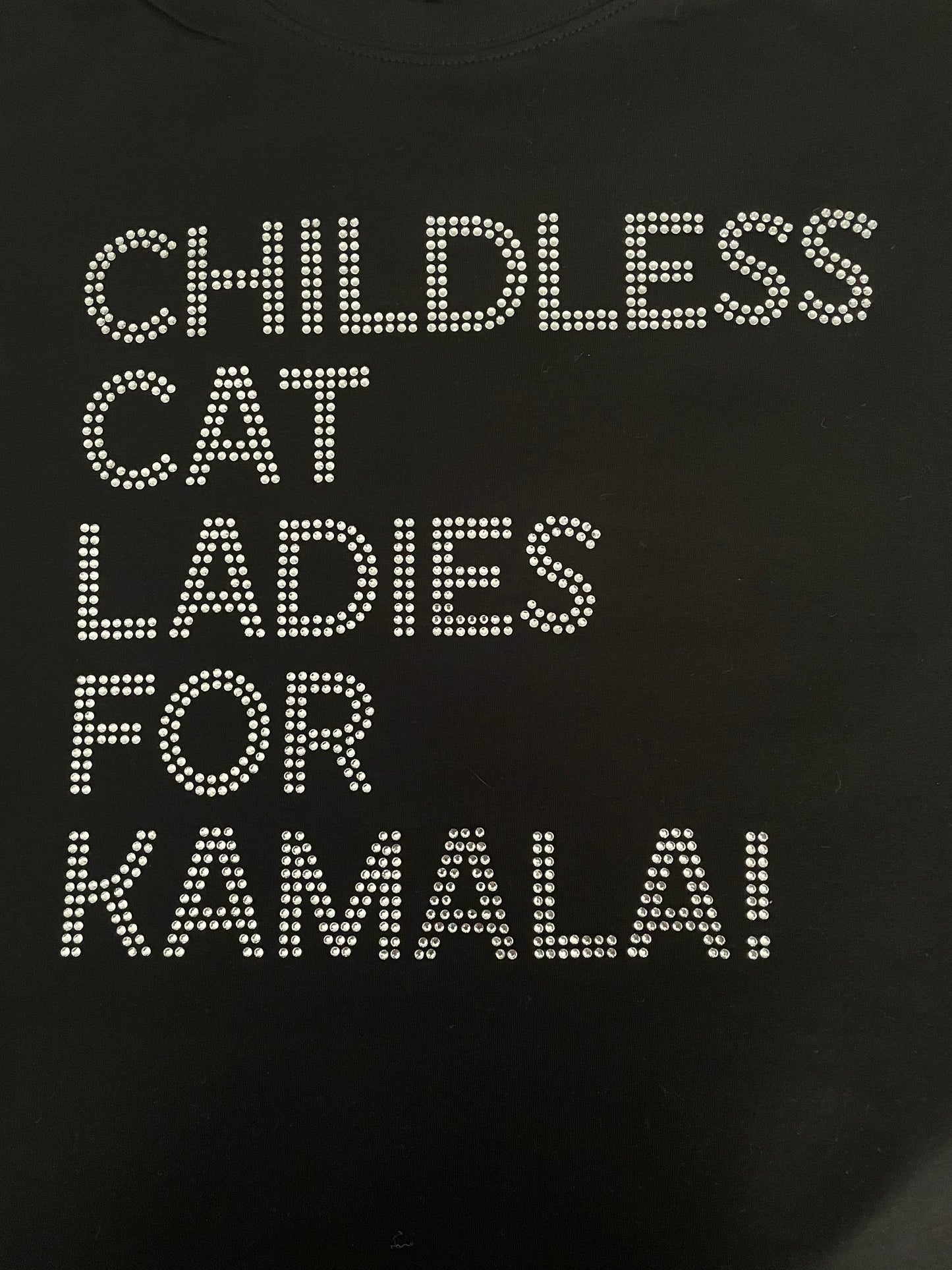 Childless Cat Lady Bling T-Shirt